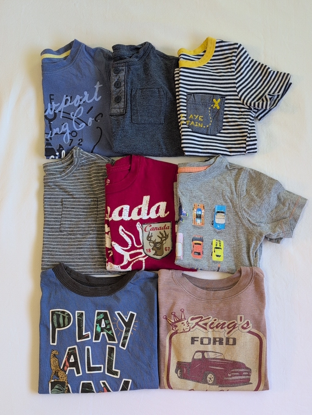 Lot of 8 Boys Size 3T Shirts T-Shirts Gap Carters Joe Fresh Old Navy Bundle